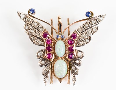 Lot 22 - A stunning antique gold, sapphire, ruby, opal...