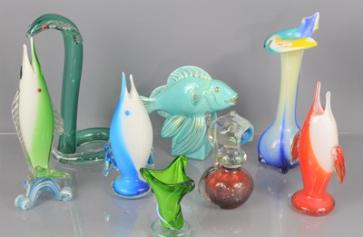 Lot 129 - A group of Italian and other art glass to...