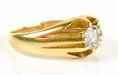 Lot 40 - An 18ct gold and diamond solitaire ring, 1970s,...
