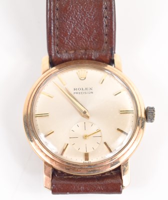 Lot 293 - A gold Rolex Precision vintage wristwatch,...