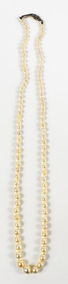 Lot 162 - A 19th century natural pearl necklace with...