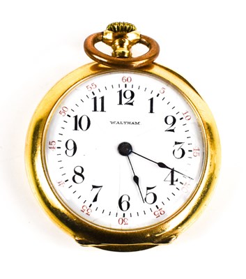 Lot 282 - An 18ct gold Waltham ladies pocket watch, with...