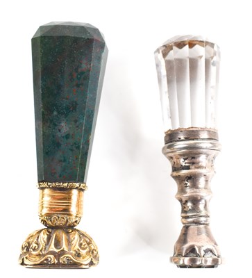 Lot 336 - Two Victorian seals, one in silver with...