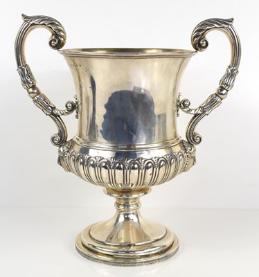 Lot 347 - A George III Scottish silver twin handled...