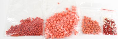 Lot 97 - A selection of various loose coral beads from...
