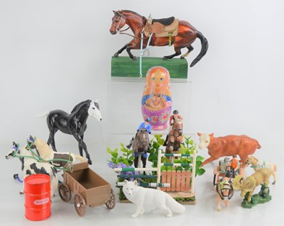 Lot 91 - A group of Breyer Reeves model horses and...