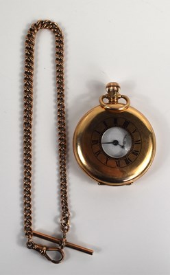 Lot 86 - A 9ct gold Dennison cased half hunter pocket...