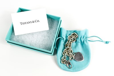 Lot 65 - A A Tiffany & Co.chain link bracelet with...