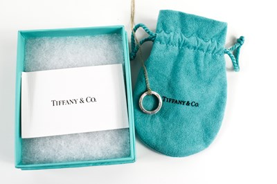 Lot 68 - A Tiffany & Co. silver hoop pendant necklace,...