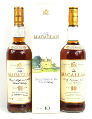 Lot 381 - Two bottles Macallan 10 year old Single...