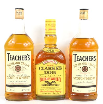 Lot 354 - A group of whisky to include Clarke's 1866...