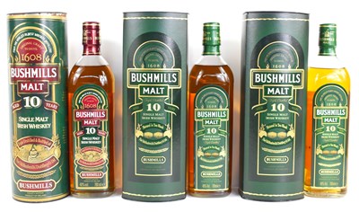 Lot 335 - A group of three bottles of Bushmills 10 year...