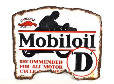 Lot 110 - Enamel Signs: A vintage 'Gargoyle, Mobiloil...