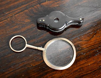 Lot 117 - A Victorian gold plated monocle, together with...