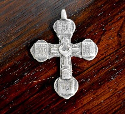 Lot 126 - An early Russian Orthodox white metal Pectoral...