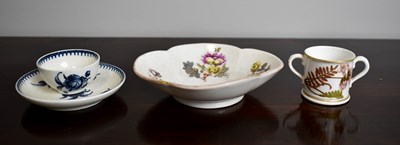 Lot 169 - A porcelain Reproduction of Old Worcester blue...