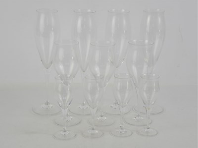 Lot 149 - A collection of crystal champagne, wine and...