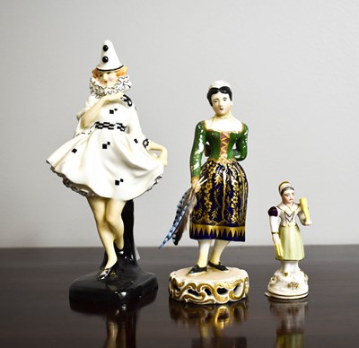 Lot 172 - Three porcelain figurines, one by Royal...