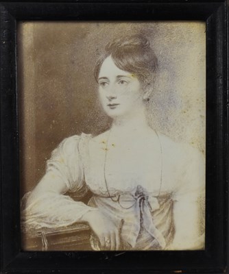 Lot 89 - A 19th century miniature portrait of Emma...
