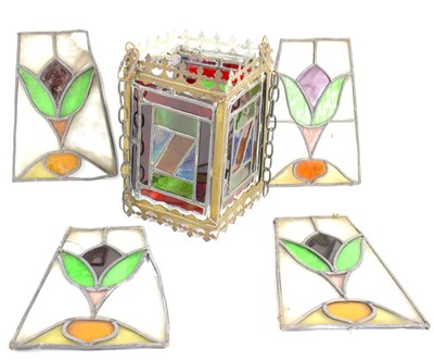 Lot 320 - A Victorian Gothic revival brass framed hall...