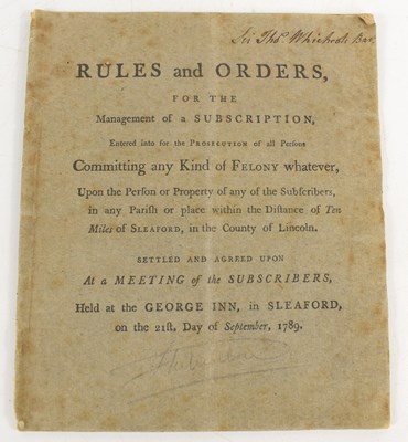 Lot 269 - Local interest: An 18th century pamphlet for...