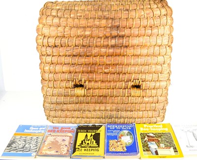 Lot 201 - A traditional woven straw bee keeping skep of...