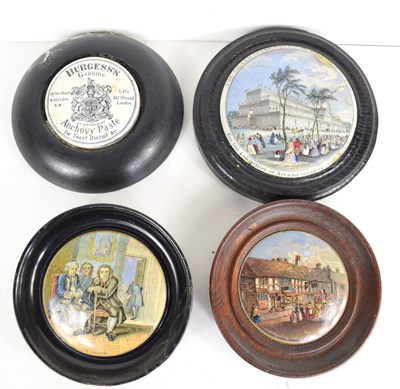 Lot 145 - A group of four Prattware pot lids comprising...