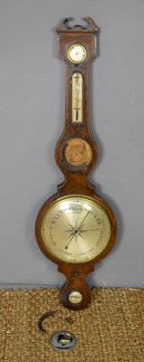 Lot 245 - A 19th century mahogany wheel barometer by...