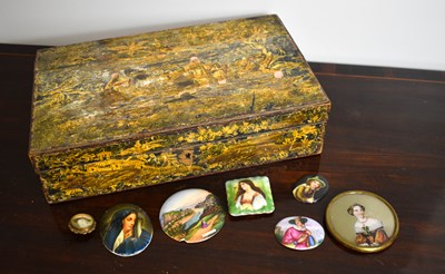 Lot 142 - A selection of miniatures, to include two...