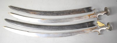 Lot 297 - Two 19th century Indian Talwar swords with...