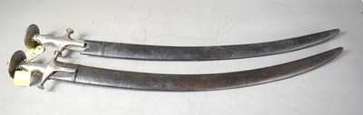 Lot 298 - Two 19th century Indian Talwar swords with...