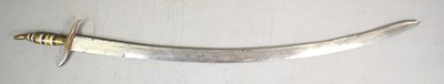 Lot 292 - A 19th century Middle Eastern sword, the...