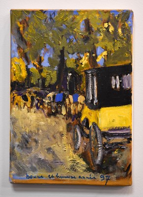 Lot 28 - An early 20th century oil on canvas depicting...