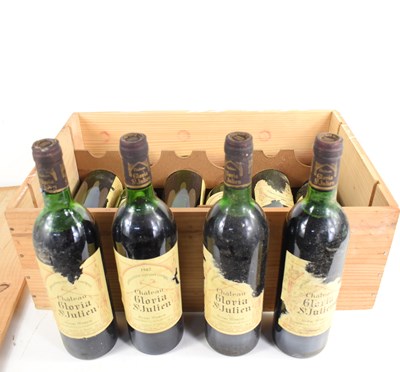 Lot 375 - A part case of ten bottles of Chateau Gloria,...