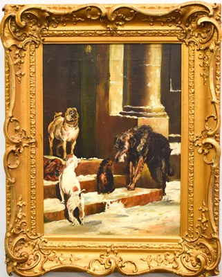 Lot 4 - A 19th century oil on canvas depicting a...