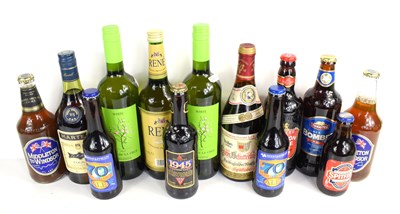 Lot 341 - A group of alcohol to include Martell Very...