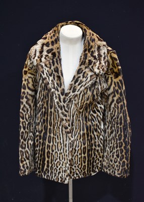 Lot 157 - A vintage Ocelot fur mid length jacket, pit to...
