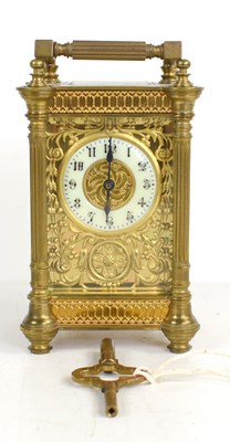 Lot 246 - A 19th century French gilt metal carriage...