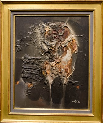 Lot 43 - Pierre Chieze (20th century): Owl, oil and...