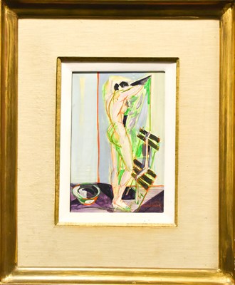 Lot 42 - Michel Patrix (20th century): La Toilette, oil...