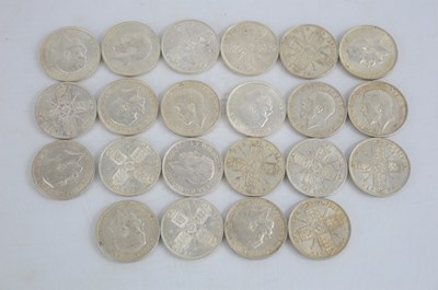 Lot 187 - A group of twenty-two George V silver florins.