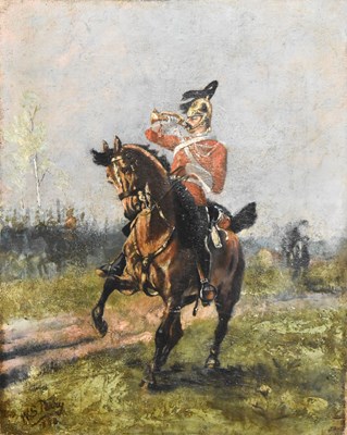 Lot 23 - W S Perry (19th century): Officer on horseback...