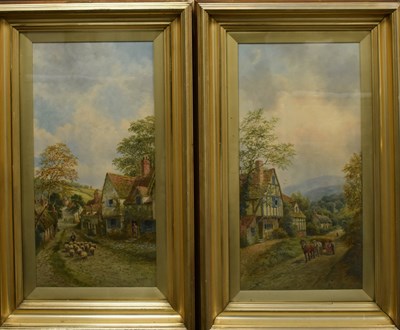 Lot 51 - R Hayes (19th century): Countryside scenes...