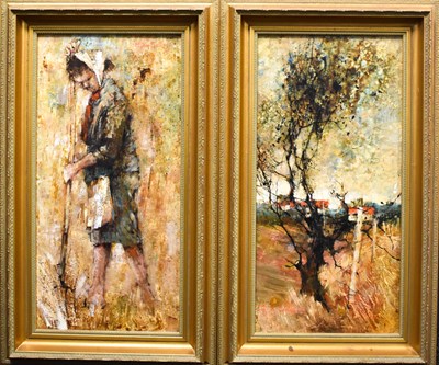 Lot 37 - M De Gallard (French, 20th century): Pair of...