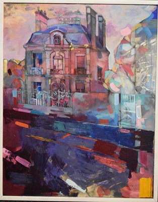Lot 44 - Amalia (French, 20th century): Townhouse, oil...