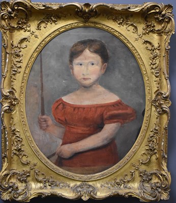 Lot 33 - A 19th century oval oil on canvas, portrait of...