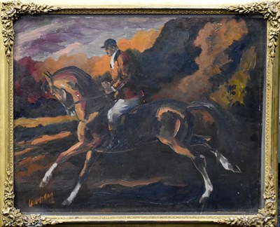 Lot 62 - An early 20th century oil on board, depicting...