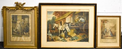 Lot 63 - Three 19th century colour prints, one titled...