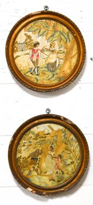 Lot 86 - A pair of French 19th century silk and hand...
