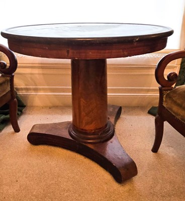 Lot 384 - A pair of Regency mahogany armchairs together...